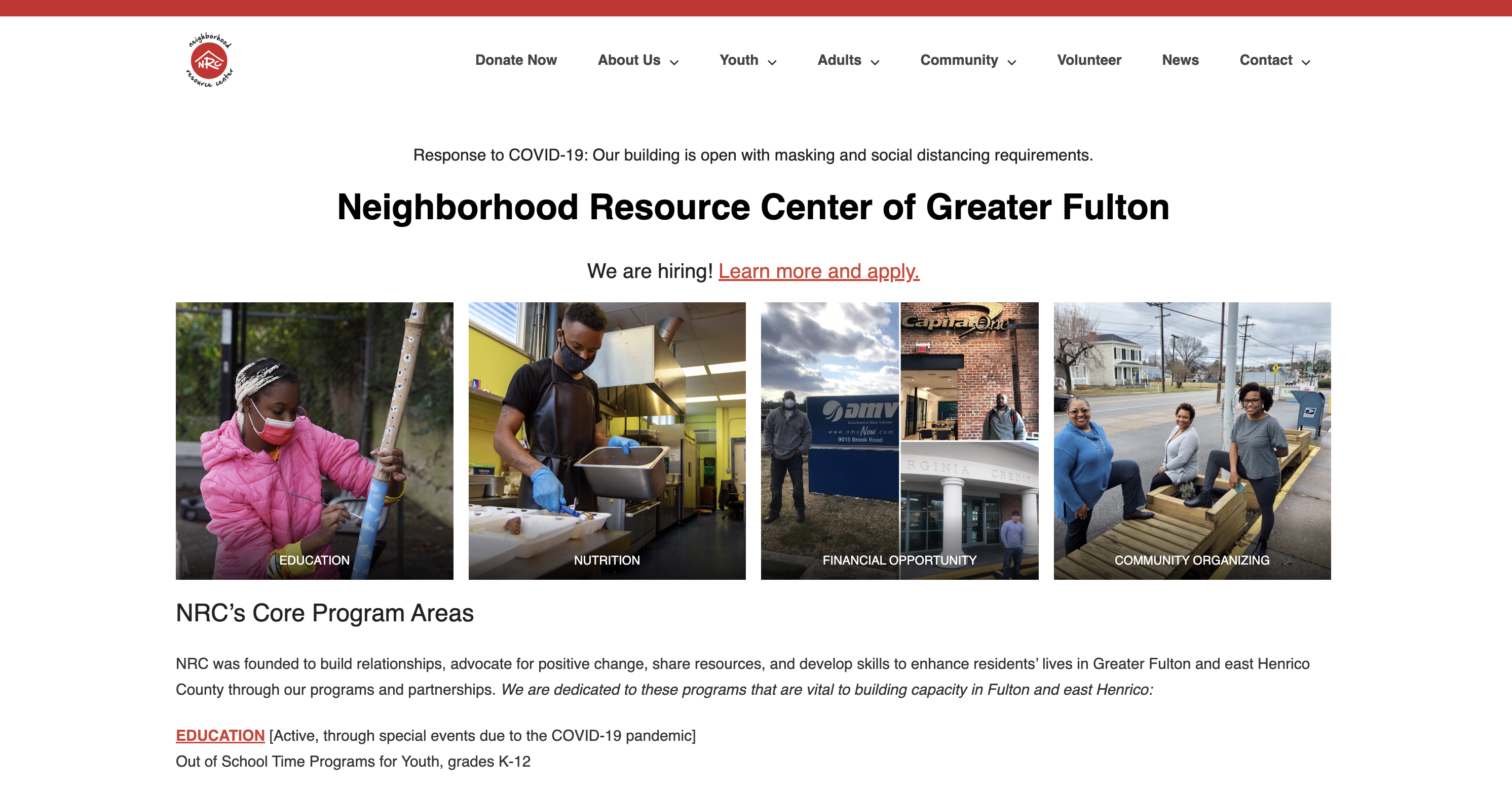 NRC Website Screenshot